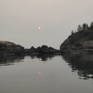 Sunday morning sunrise. So hazy from the wild fires.