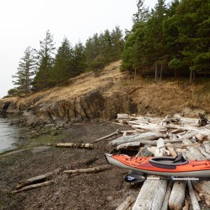 Paddled ashore to hike around the tiny island Sunday morning