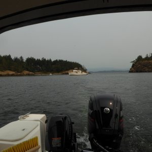 Finally decided to pull anchor and head out around 1 PM, just as a Grand Banks and a Glasply went in and grabbed my spot.