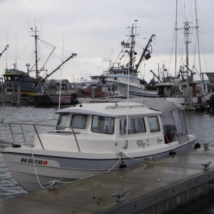 Visitor moorage was virtually empty, so just me and the fishing boats Saturday evening.