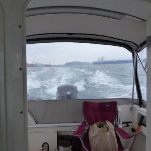 Taking my time on the 6 mile cruise back to home port.