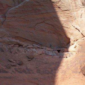 Restored ruins in Escalante River Arm
