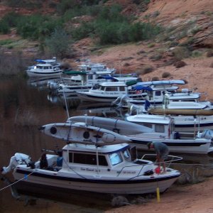 Tuesday morning 9/27/11 in Forgottren Canyon, Sea Qwest, Coyote, C-Swell, Bosa Nova, Nauti-Gal, Two Bears, Kerri On, Discovery, Rana Verde, Gypsy River, Jeff/No Name, Hunky Dory
