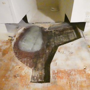 Five more layers of 1708 and epoxy resin and fiberglass repair is finished.