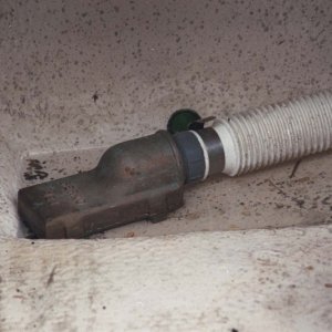 Manual bilge pump pickup.