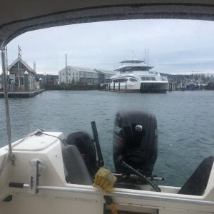 Fuel stop at Cap Sante on the way in.