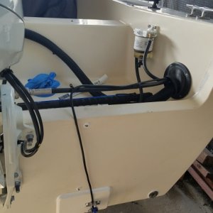 Custom Stern Saver With Transducer Mounted