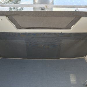 Breathable screen to hide fuel tanks