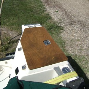 Okume 3/16 ply stained teak covers to protect lids
