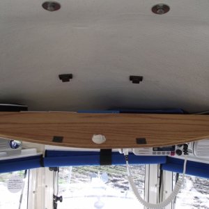 Door in open position. You can see magnetic catch attached to ceiling with epoxy