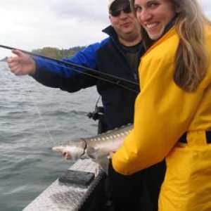 Aren't the little ones cute? The Sturgeon that is!