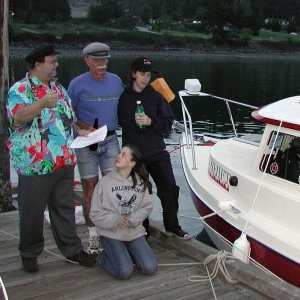 (Pat Anderson) Asst Rev Jim, Dave, Carol, Jessica - Christening Sea Shift