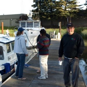 Kathy and Jim say goodbye to John and Robin