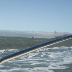 First glimpse of the Golden Gate Bridge