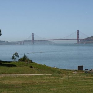 Angel Island view of the Golden Gate Bridge