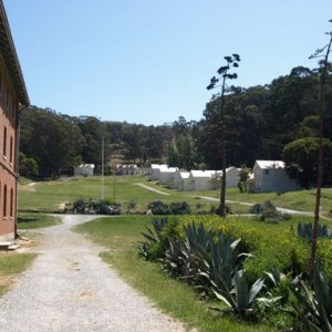 View of camp from shore