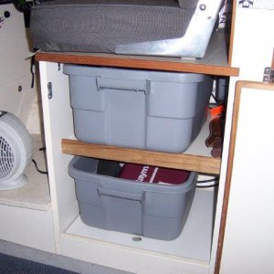 tote storage under helm seat