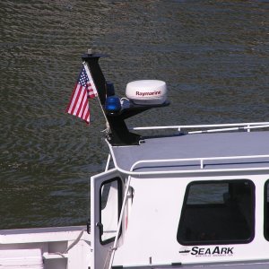 Radar mount with hinge