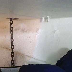 Anchor locker. Shows new color vs. original finish