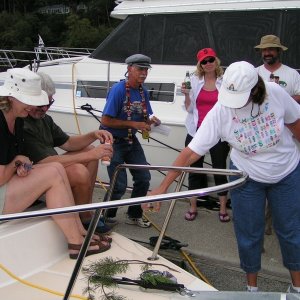 (Pat Anderson) Linda Pours Nectar on Anita Marie to Appease King Neptune