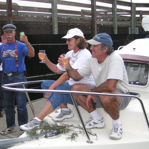 (Pat Anderson) To the sea, to the sailors of old, to Two Lucky Fish!  Take a sip!