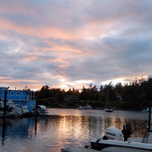 Another view of sunset in Friday Harbor marina