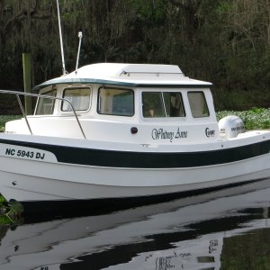 The Whitney Anne, a NC boat just bought by one of the park rangers. We did not get to meet her new owner since she just transferred to Blue Springs State Park.