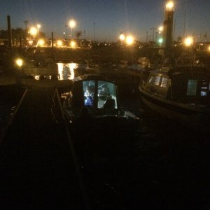 Clinton Marina at night
