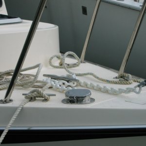 Two bow cleats