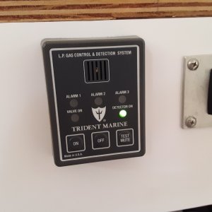 lpg control panel.  turns on/off solenoid and an alarm.  there is a sensor under the galley