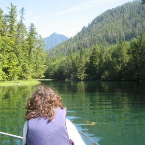up Lucky Creek on the way to the falls, Barkley Sound