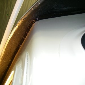 sealed with black silicone