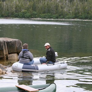 Caroline and Mark return to the beach after retrieving more goodies for the gathering.