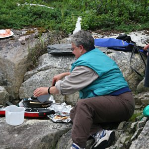 Seafood quesadillas were very much appreciated by everyone.  Signe and Denny brought the quesadillas and did the cooking.