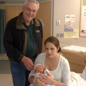 Big Dave, Daughter  Rachel, New Grandson Charles James Whitney
