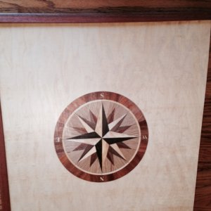 New Table, Maple with Mahogney Trim