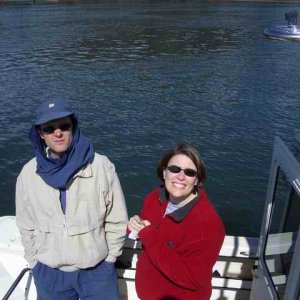 20060319 - 07 Columbia River Rooster Rock to Beacon Rock - Colin & Christy