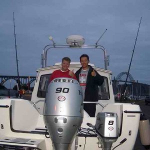 20060610 - 01 Newport Halibut Trip - Early bird catches the worm which they use to catch fish