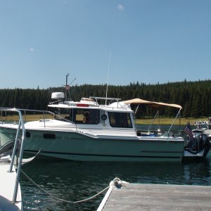Bill leaving the Marina for a run out on the lake