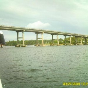 Heading for the Oriental boat ramp to take out AnneB after a week in North Carolina.