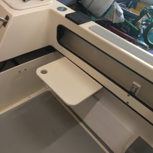 The seats are actually the old hatch cover from inside on the port side.