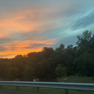 Sunset along I90 near Cleveland
