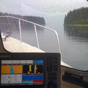 Rain and fog set in on exiting Inlet