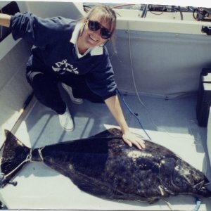 Cindy's first halibut