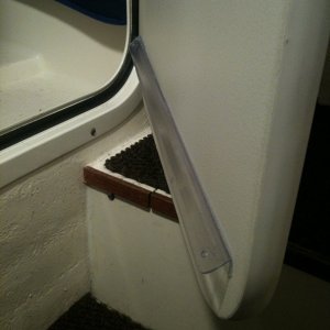 Head/Shower door drip edge.