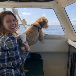 Anna and Ivar enjoying the first trip