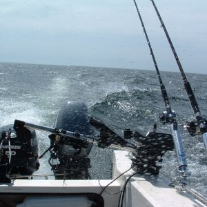 On our way back to port after a morning of Trout fishing.