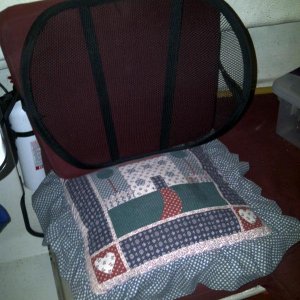 passenger seat using v-berth cushion