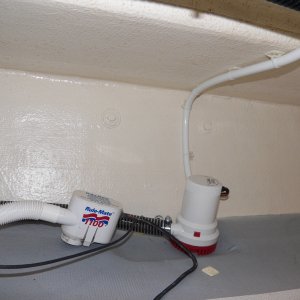 I broke the screen on my original bilge pump when tearing it off to fix the balsa penetration.  I decided to upgrade because some of the newer pumps are getting good reviews a.  Plus, the through hull is now on the other side so a new improved hose was also installed.