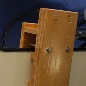 Honda 2 HP bracket, closeup.